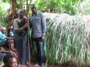 Peter and the lead elder at the ceremony site