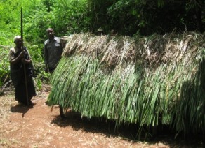 the banda built on the Kihembe site as part of the traditional ceremony