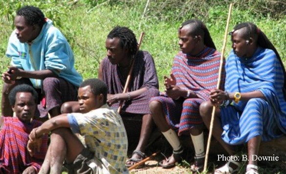 young men at meeting